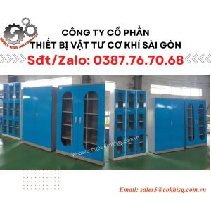 Tủ vật tư 2 cánh - Cao 1m8 - Cửa kính - Tủ lớn